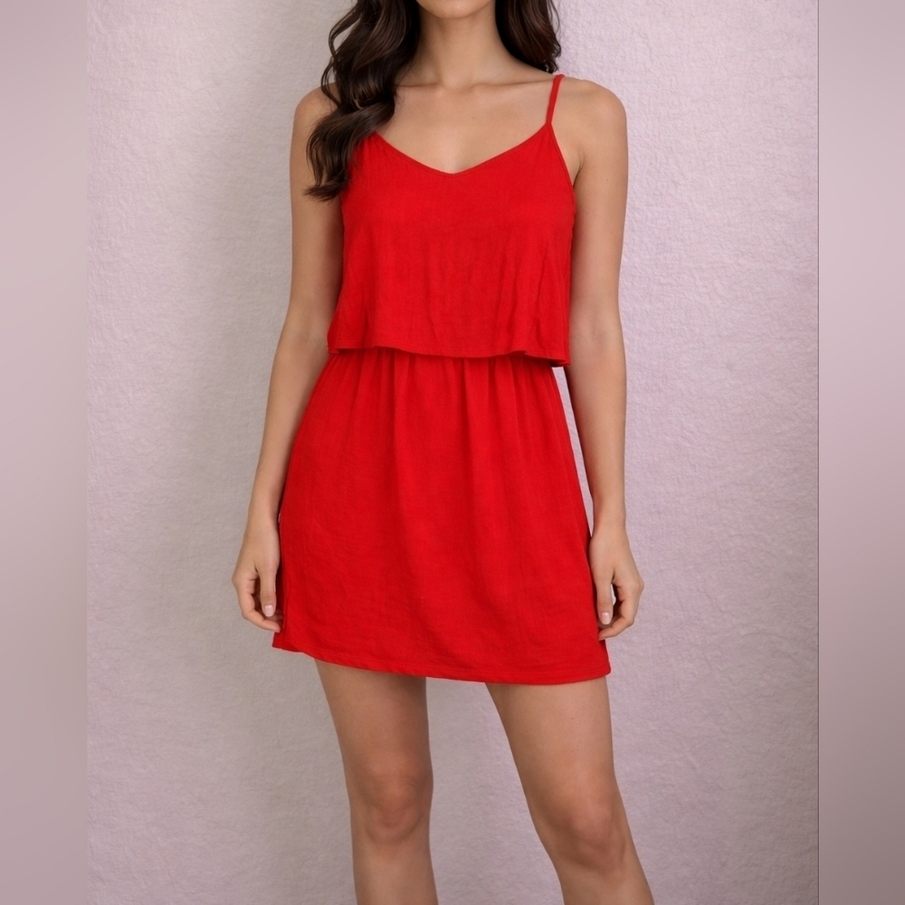 SUGAR LIPS Y2k Coral Cut Out Spaghetti Strap Mini Micro Tennis Slip Dress